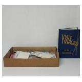 Miscellaneous sizes Knitting Needles and book