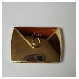 Vintage Brass Envelope Vanity mirror compact