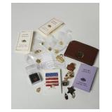 Longaberger and other basket pins, pendants card