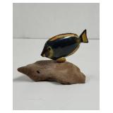 Vintage  Wood Hand Painted Fish Decor