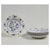 Vintage  Johnson Brothers Blue Nordic Soup Bowls