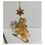 2020 The Danbury Mint 23kt Gold Christmas Skates