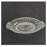 Vintage Anchor Hocking Clear Glass Pickle Dish