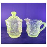 Vintage UV 365 NM Reactive Glass Pressed Gold