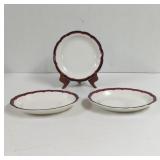 Buffalo China Maroon and Black Trim Restaurant