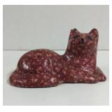 Vintage Folk Art Floral Calico Decoupage Cat