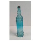 Aqua Blue Glass Decanter Bottle