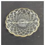 Vintage Hazel Atlas Clear Criss Cross Divided