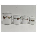 Vintage The Cades Cove Apple Canister Set One is
