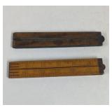Vintage Wood Folding Rulers