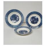 Vintage Currier & Ives  royal China blue and