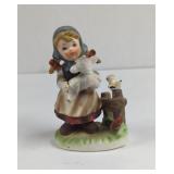 Vintage Flambri Royal Crown Girl With Animals