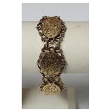 Vintage Emmons Clover design gold tone bracelet