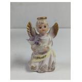 Vintage Lefton February Birthday Angel Figurine