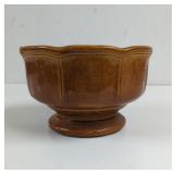 Vintage Brown Glazed Pedestal Planter