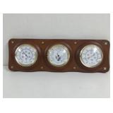 Vintage Jason Wood Weather 3 Gauge Station Wall