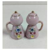 Vintage 3D floral Tea Pot Salt and Pepper Shakers