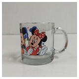 Vintage Disney Mickey Mouse and Friends Glass Cup