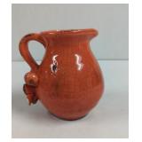 Vintage Orange Floral Pitcher