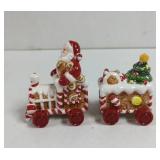 Santa Gingerbread Train Salt and Pepper Shakers