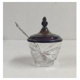 Vintage WM Rogers Jelly/Jam Glass Condiment Bowl