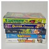 Vintage children's VHS Tapes, 5 total.