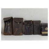 Vintage Assorted Leather Camera Cases