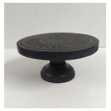 Black Wood Pedestal Cake Stand
