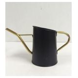 Black and Gold Metal Watering Can/ Vase
