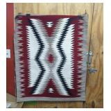 Navajo Wool Eye Dazzler Pattern Hanging Rug 40x50