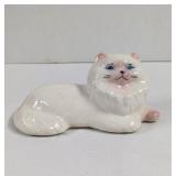 Vintage White Hand Painted Persian Cat Figurine
