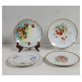 Vintage Floral and Fruit Salad Plates