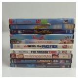 Family and Kids DVD'S All Discs Present 10 Total