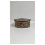 Vintage Cross Stitch Floral Tin