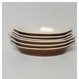 Vintage Hill ceramic baking dishes brown , one