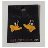 Daffy Duck pierced earrings