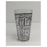 Vintage Plastic Cocktail Recipe Glass