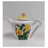 Vintage Miniature Daffodils Tea Pot ceramic