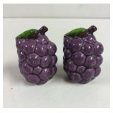 MCM Ceramic Grapes Salt and Pepper Shakers