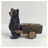 Decorative Bear and Wagon Tea Light Candle Holder