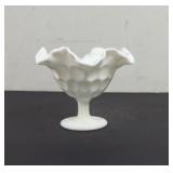 Vintage Fenton? Unmarked Milk Glass Thumbprint