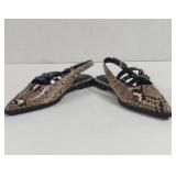No Boundaries Size 7 Strappy Snakeskin Print