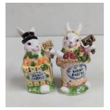 Easter Bunny Veggie Sale Salt and Pepper Shakers