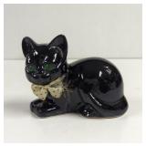 Vintage Black cat with Green eyes Ceramic