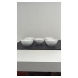 Cooks White Porcelain Bowls 5 Total