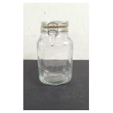 Vintage King Indonesia Glass Jar Hinged Lid