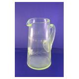 Vintage UV 365 NM Reactive Etched Floral Pitcher