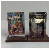 Vintage Dacra Glass Company Mother And Silver