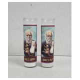 Charles Darwin Secular Saint candles