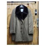1970's London Fog Overcoat tan with dk brown fx